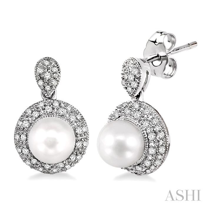 PEARL & HALO DIAMOND EARRINGS