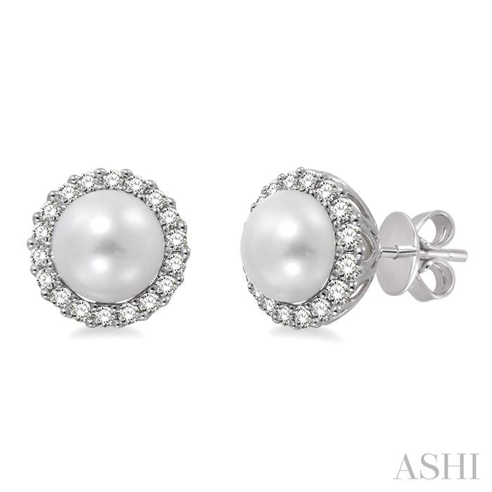 PEARL & HALO DIAMOND EARRINGS