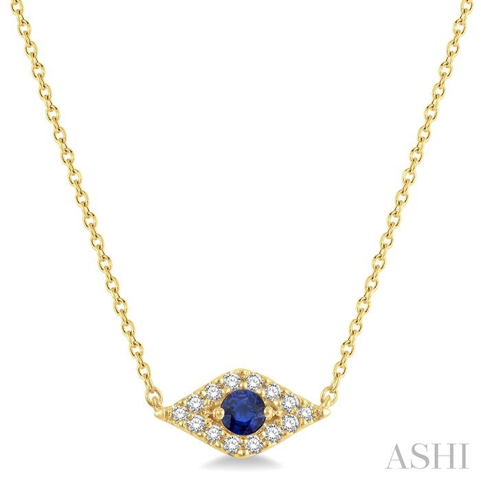 EVIL EYE GEMSTONE & PETITE DIAMOND FASHION NECKLACE