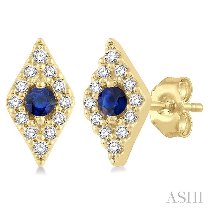 Evil Eye Gemstone & Petite Diamond Fashion Earrings