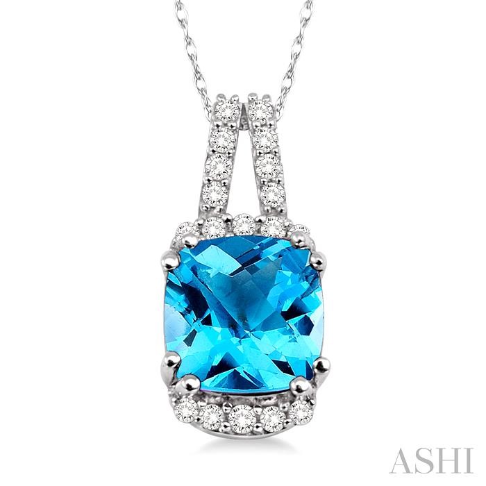 GEMSTONE & DIAMOND PENDANT