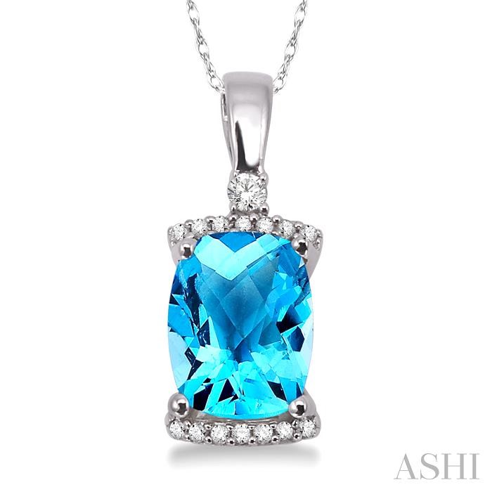 GEMSTONE & DIAMOND PENDANT