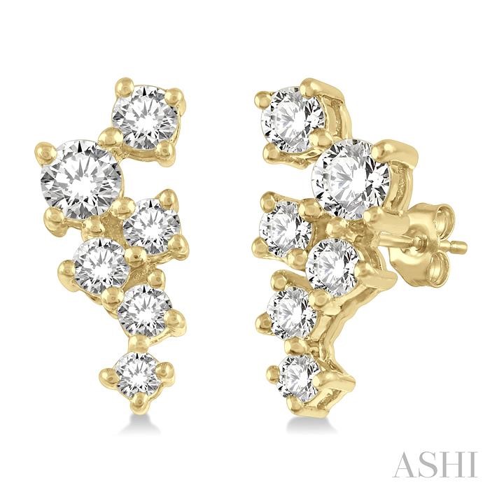 SCATTER DIAMOND FASHION EARRINGS