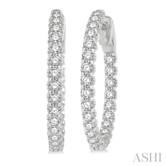 INSIDE-OUT DIAMOND HOOP EARRINGS