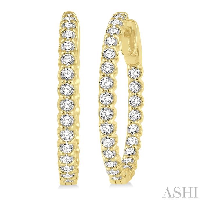 INSIDE-OUT DIAMOND HOOP EARRINGS