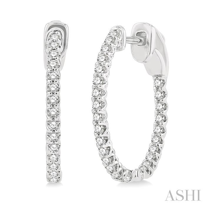 INSIDE-OUT DIAMOND HOOP EARRINGS