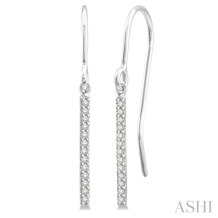 VERTICAL BAR PETITE DIAMOND FASHION EARRINGS