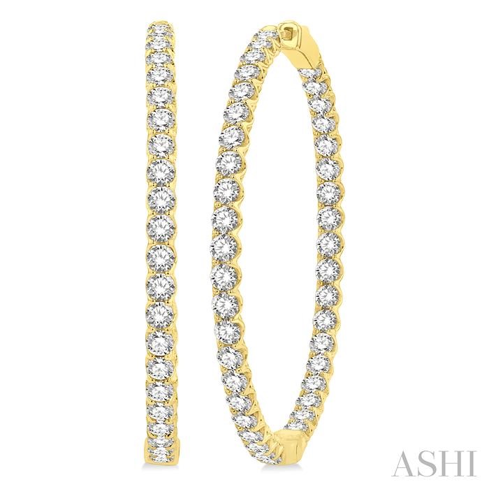 1 3/4-INCH ROUND INSIDE-OUT DIAMOND HOOP EARRINGS