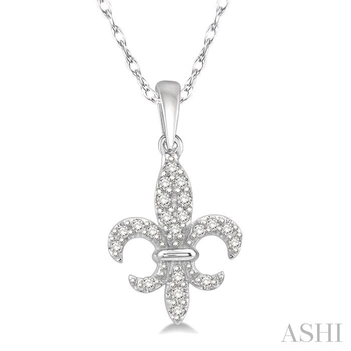 FLEUR DE LIS DIAMOND FASHION PENDANT