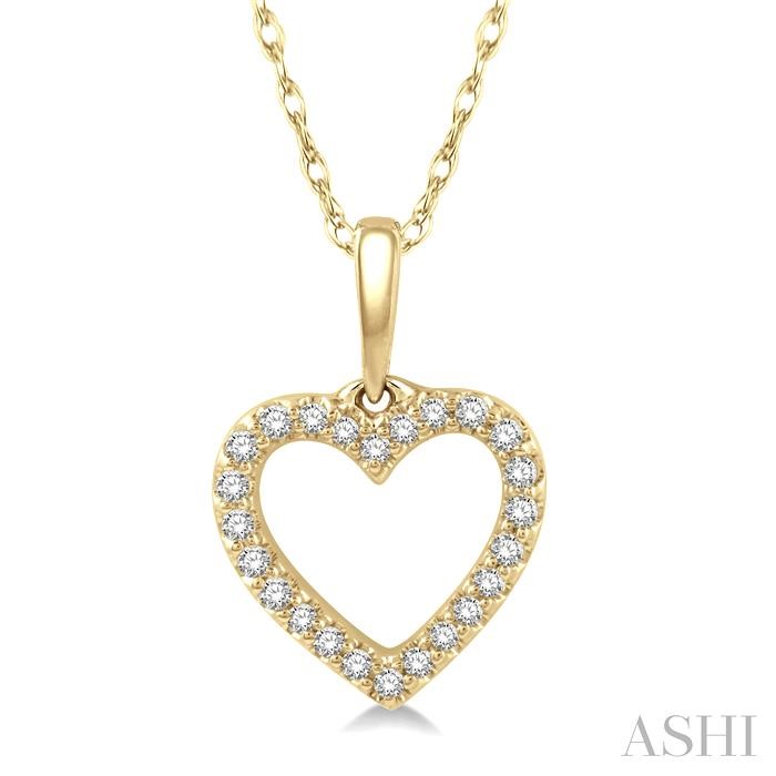 HEART SHAPE PETITE DIAMOND FASHION PENDANT