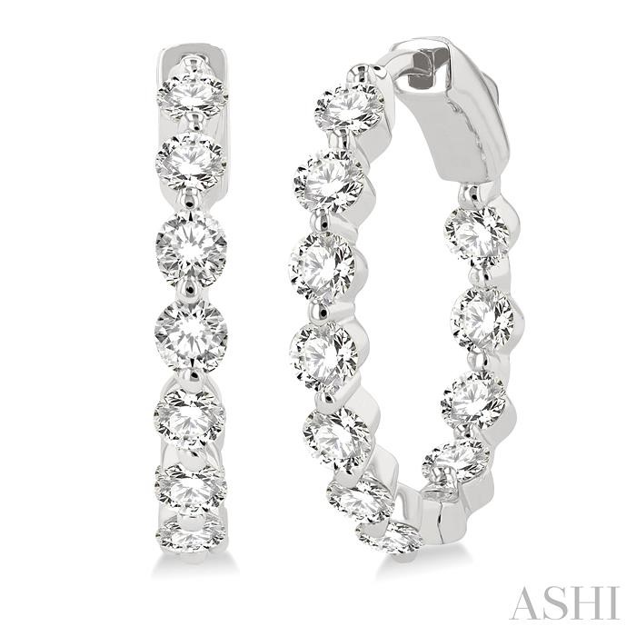 INSIDE-OUT DIAMOND HOOP EARRINGS