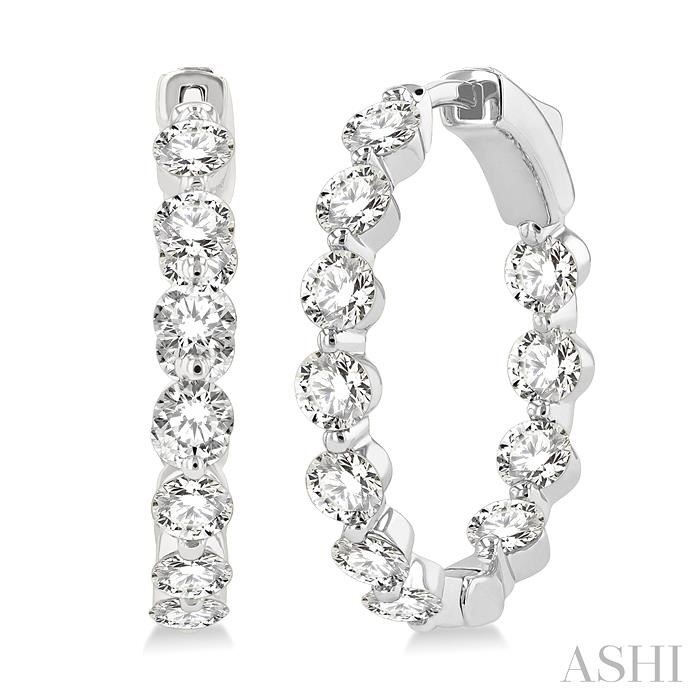 INSIDE-OUT DIAMOND HOOP EARRINGS