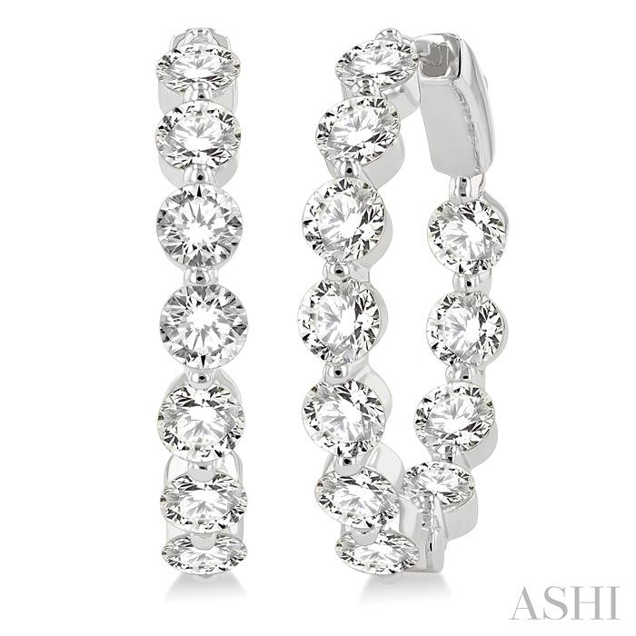 Inside-Out Diamond Round Hoop Earrings