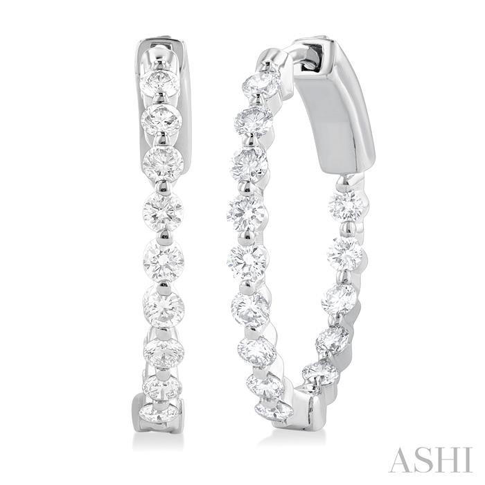 INSIDE-OUT DIAMOND HOOP EARRINGS