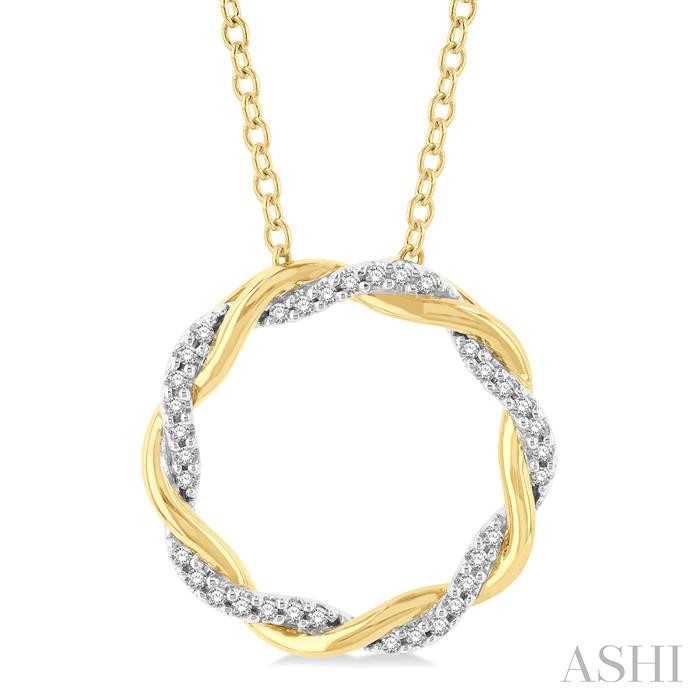 SWIRL CIRCLE DIAMOND PENDANT