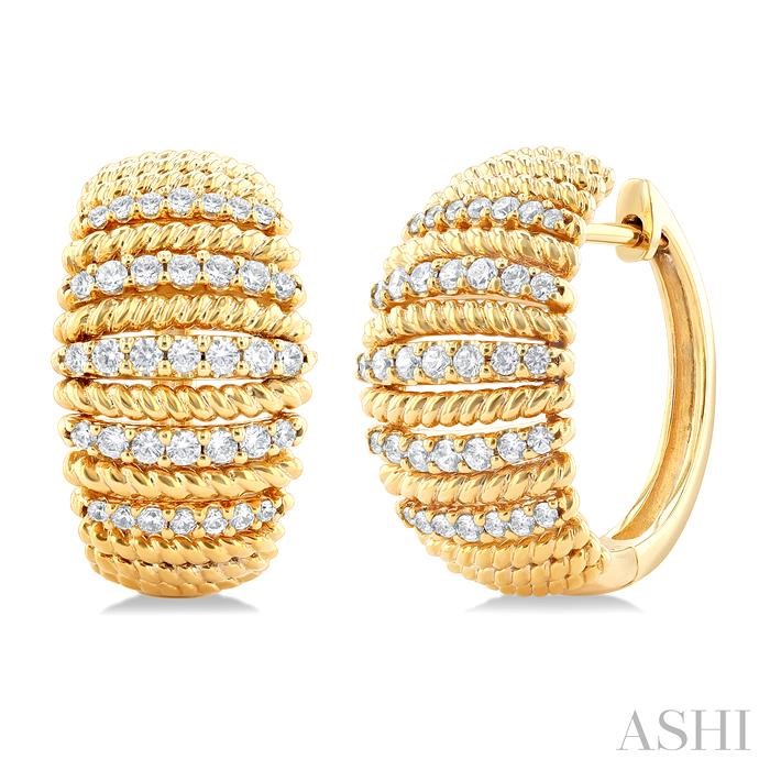 DIAMOND FASHION HOOP EARRINGS