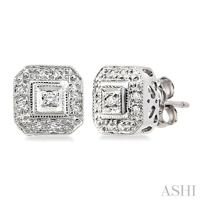 Cushion Shape Diamond Earrings