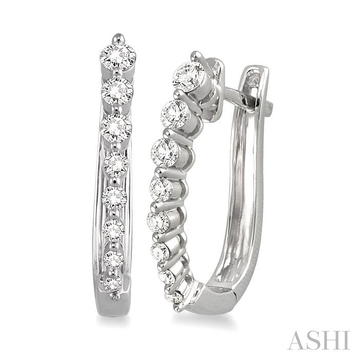 JOURNEY DIAMOND HOOP EARRINGS