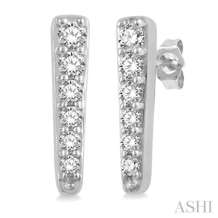 Vertical Bar Diamond Earrings