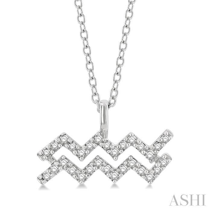 AQUARIUS ZODIAC DIAMOND PENDANT