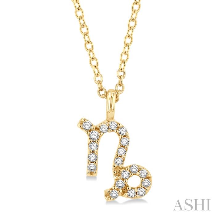 Capricorn Zodiac Diamond Pendant