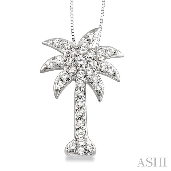 PALM TREE DIAMOND FASHION PENDANT