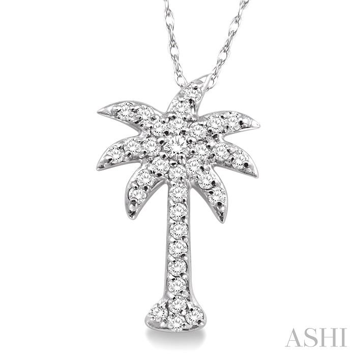 PALM TREE DIAMOND FASHION PENDANT