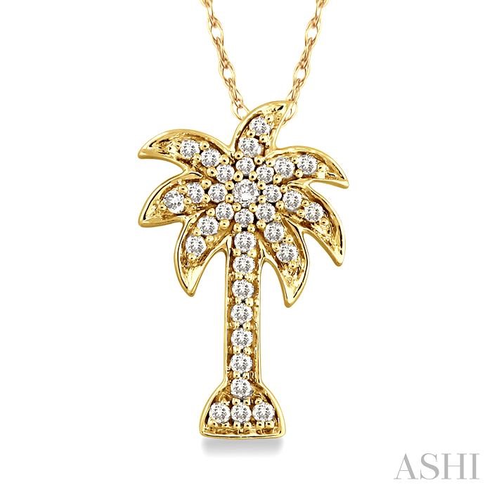Palm Tree Diamond Fashion Pendant