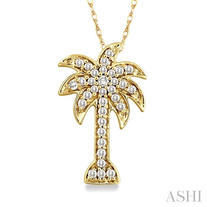 Palm Tree Diamond Fashion Pendant