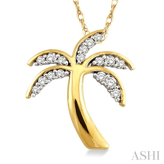 Palm Tree Diamond Fashion Pendant