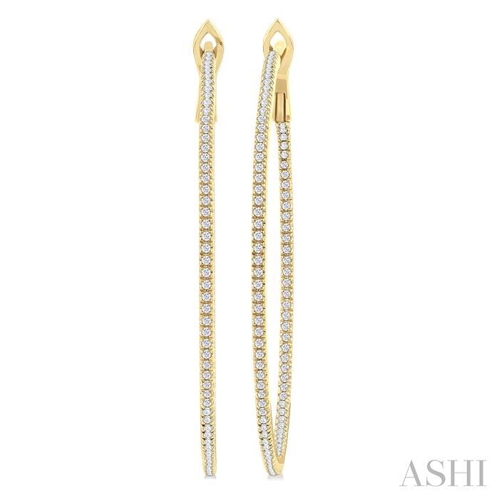 Inside-Out Diamond Skinny Hoop Earrings