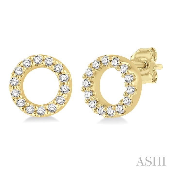 CIRCLE PETITE DIAMOND FASHION EARRINGS