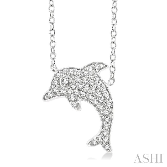 DOLPHIN PETITE DIAMOND FASHION PENDANT