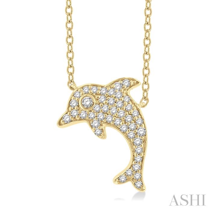 DOLPHIN PETITE DIAMOND FASHION PENDANT