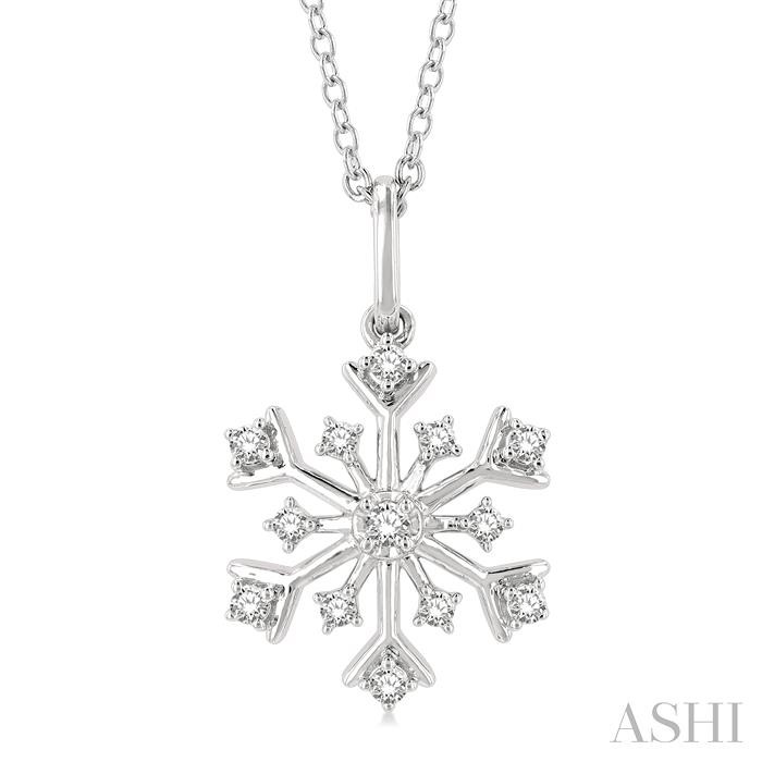 SNOW FLAKE PETITE DIAMOND FASHION PENDANT