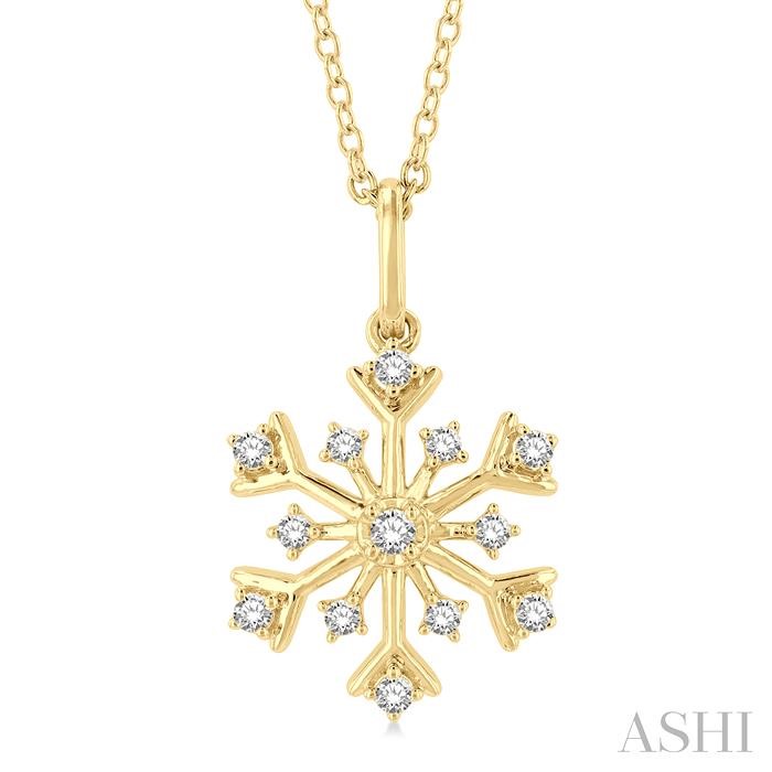 SNOW FLAKE PETITE DIAMOND FASHION PENDANT