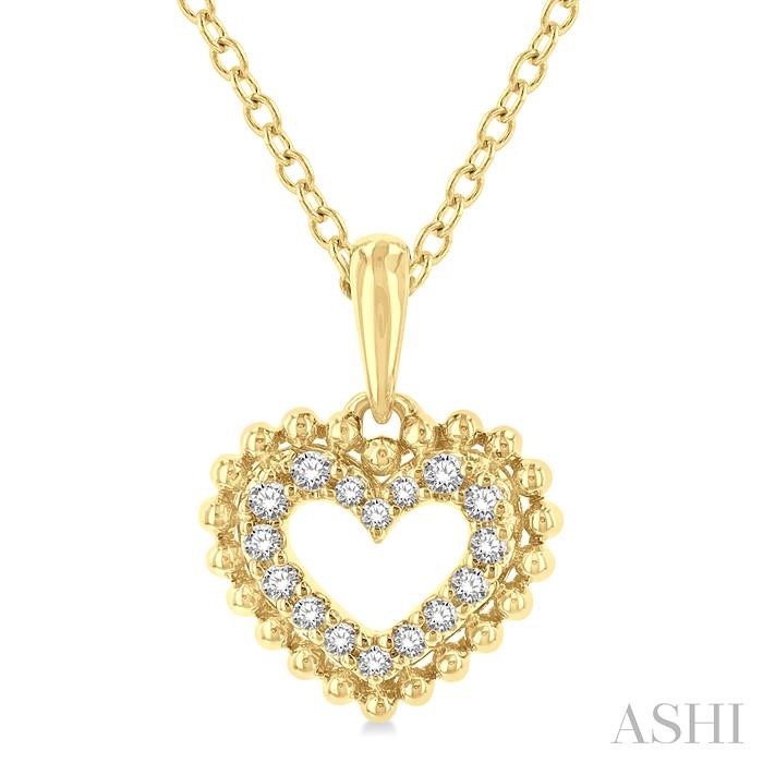 HEART SHAPE PETITE DIAMOND FASHION PENDANT