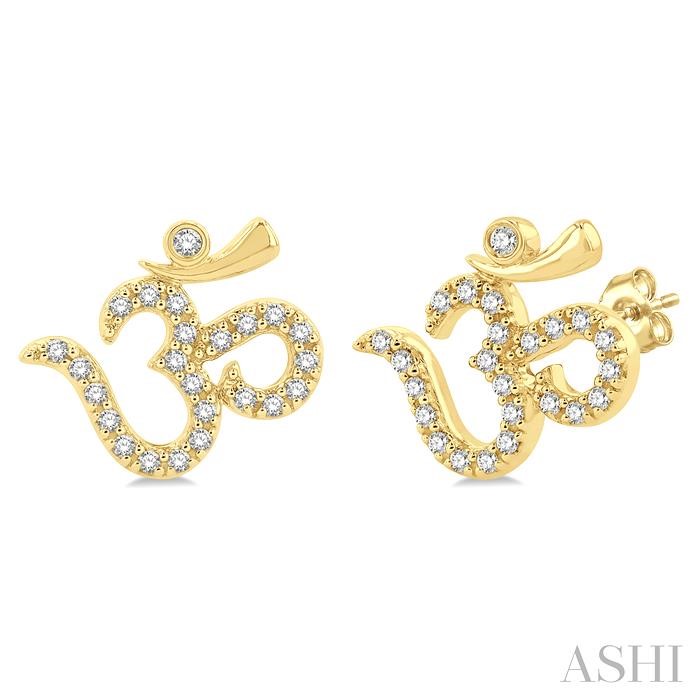 'OM' PETITE DIAMOND FASHION EARRINGS