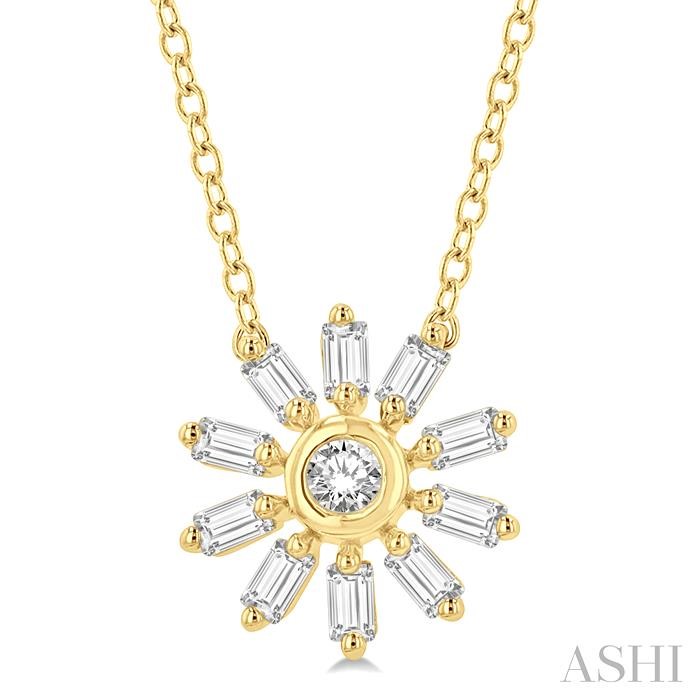 PETITE BAGUETTE DIAMOND FASHION PENDANT