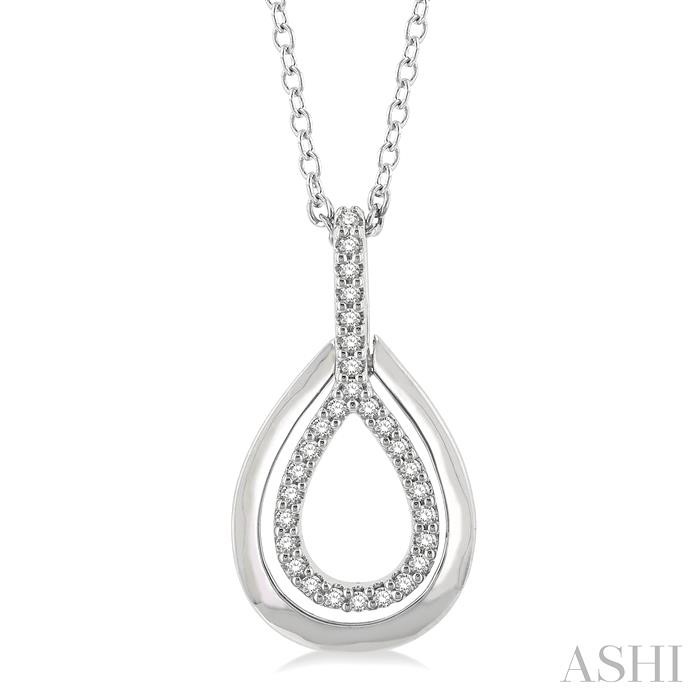 PEAR SHAPE PETITE DIAMOND FASHION PENDANT