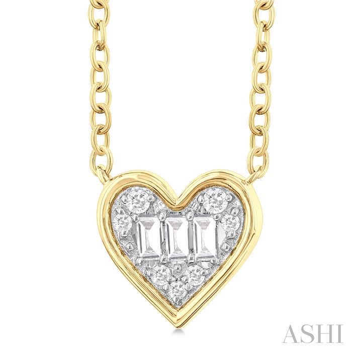 Heart Shape Bezel Set Petite Fusion Diamond Fashion Pendant