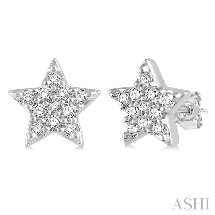 STAR PETITE DIAMOND FASHION EARRINGS