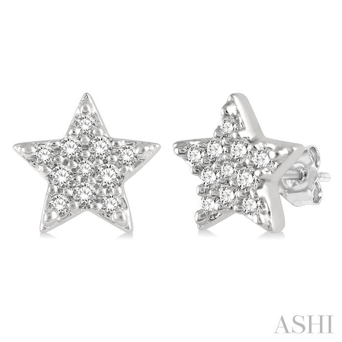 STAR PETITE DIAMOND FASHION EARRINGS