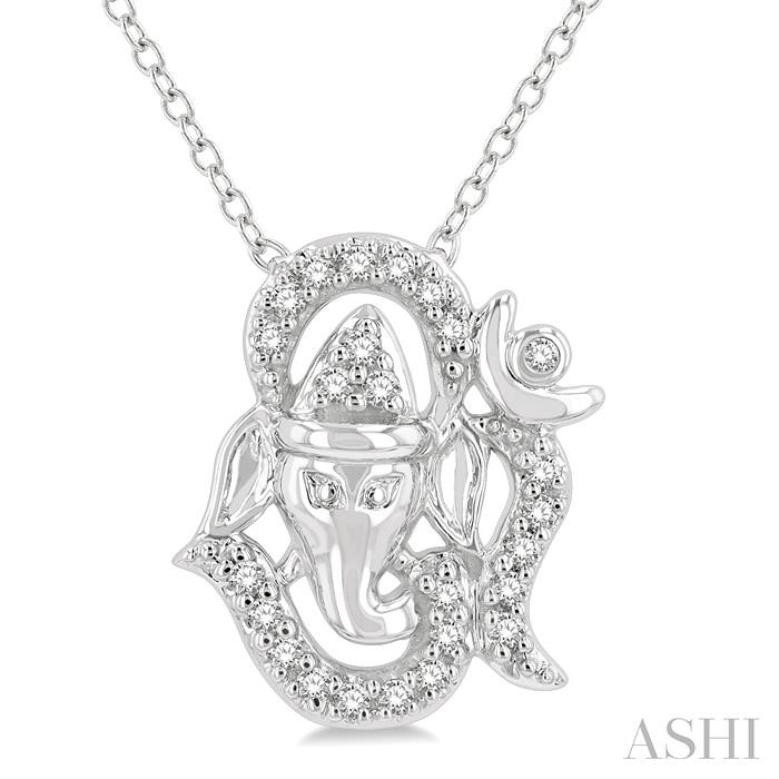 'OM GANESHA' PETITE DIAMOND FASHION PENDANT