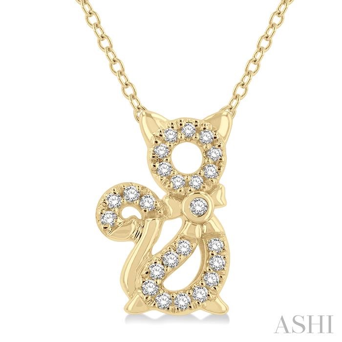 CAT PETITE DIAMOND FASHION PENDANT