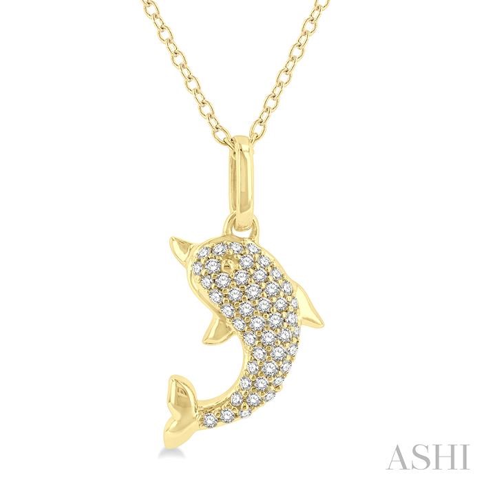 DOLPHIN PETITE DIAMOND FASHION PENDANT