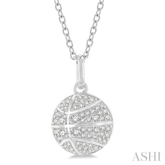 BASKETBALL PETITE DIAMOND FASHION PENDANT