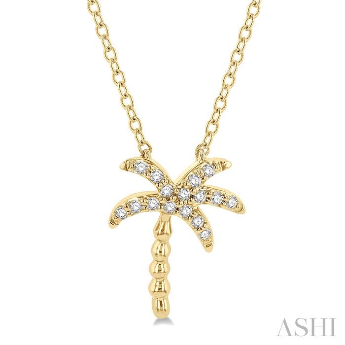 PALM TREE PETITE DIAMOND FASHION PENDANT