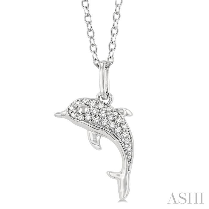 DOLPHIN PETITE DIAMOND FASHION PENDANT