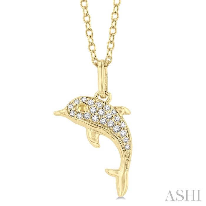 DOLPHIN PETITE DIAMOND FASHION PENDANT